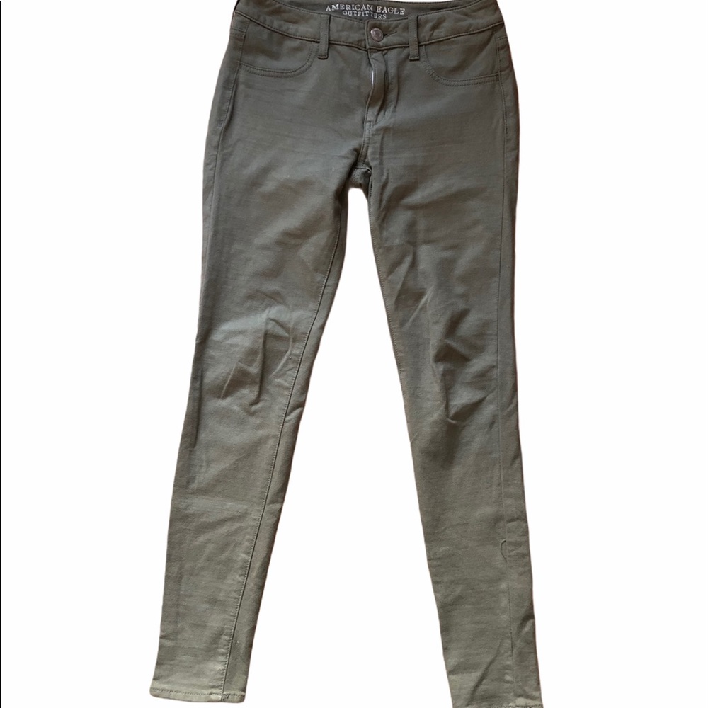 American Eagle Olive Jeggings Super Stretch
